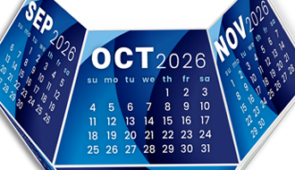 Azure Polygon Calendar Pop-Up